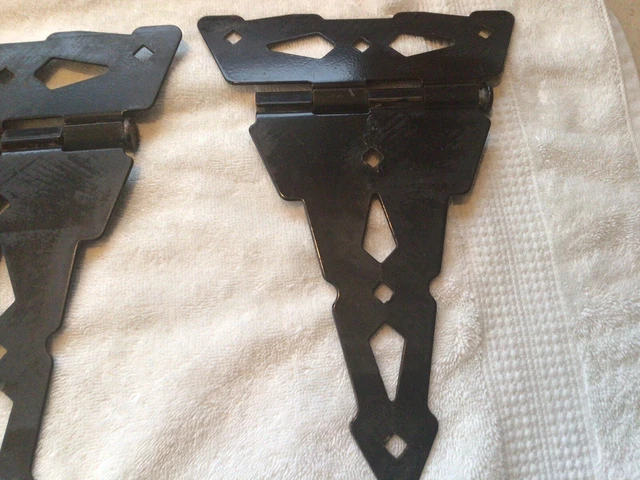 3-Black T-Strap Hinges Cast Iron Heavy Duty 10” Barn Door Fence Gate 16
