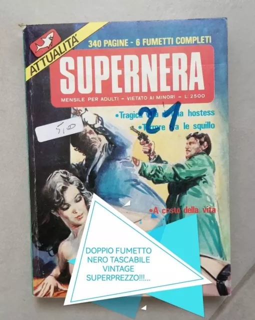 Attualità Sepernera N. 8 -Triplo Fumetto Nero Tascabile Vintage- Edifumetto 1988