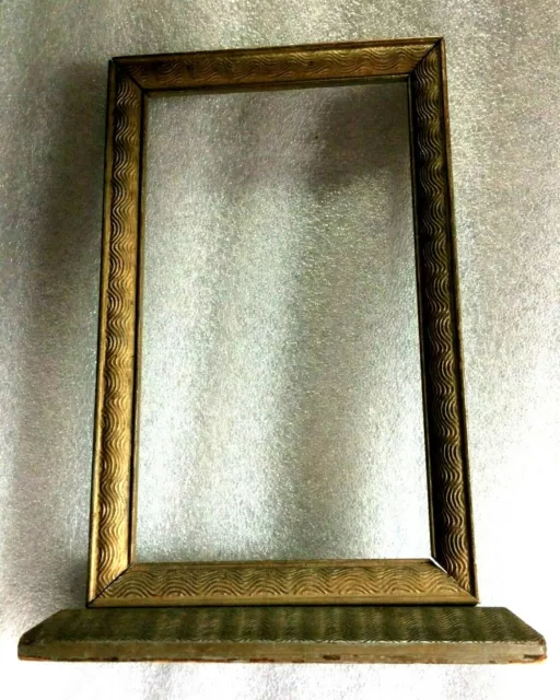 Vtg Free Standing Simple Wooden Frame & Glass With Character 4X6 3/4 Outer