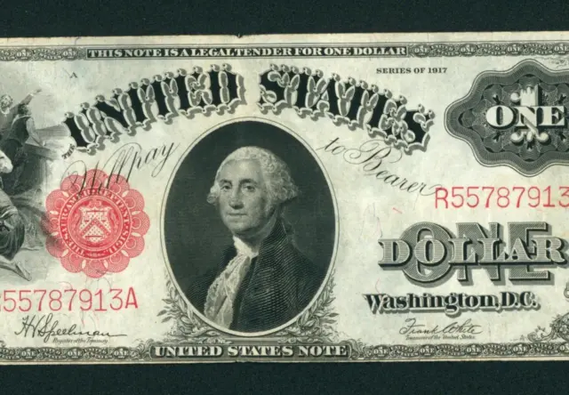 $1 1917 United States Note Legal Tender - Sawhorse ** DAILY CURRENCY AUCTIONS