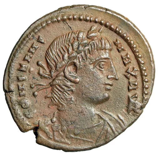 HIGH QUALITY PORTRAIT Roman Coin w COA Son of Constantine CONSTANS I Certified