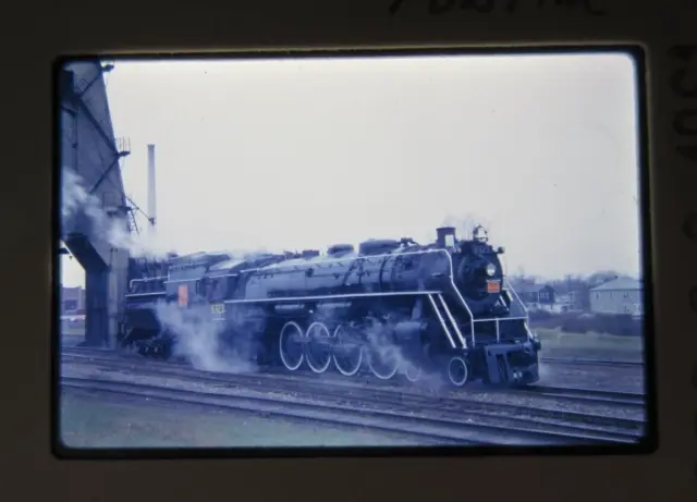 Original '61 Kodachrome Slide GTW Grand Trunk Western 6323 Steam action    41S66