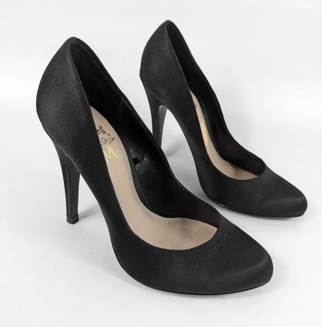 KURT GEIGER SILKY Black Fabric High Heel Shoes Uk 3 Eu 36 £18.99