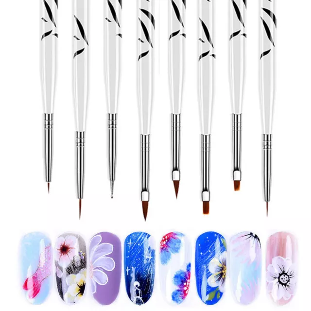 Nail Art Design Brushes Set Dotting Painting Drawing Polish Pen Tools Kit