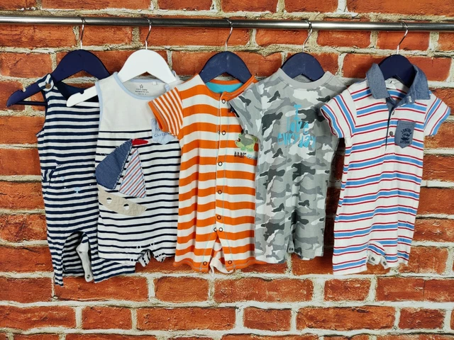 BABY BOY BUNDLE AGE 3-6 MONTHS JUNIOR J NEXT etc JERSEY ROMPER DUNGAREES 68CM