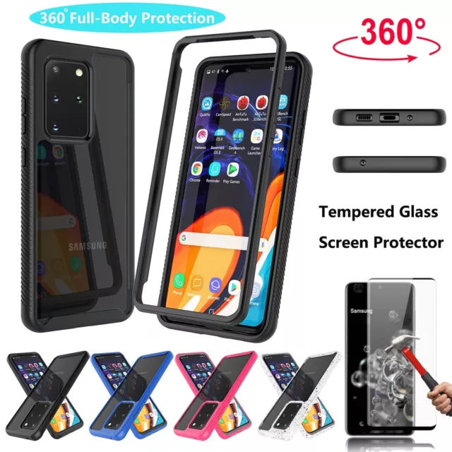 For Samsung Galaxy S20 Ultra/S20+/Plus Case Hybrid Clear Cover +Screen Protector
