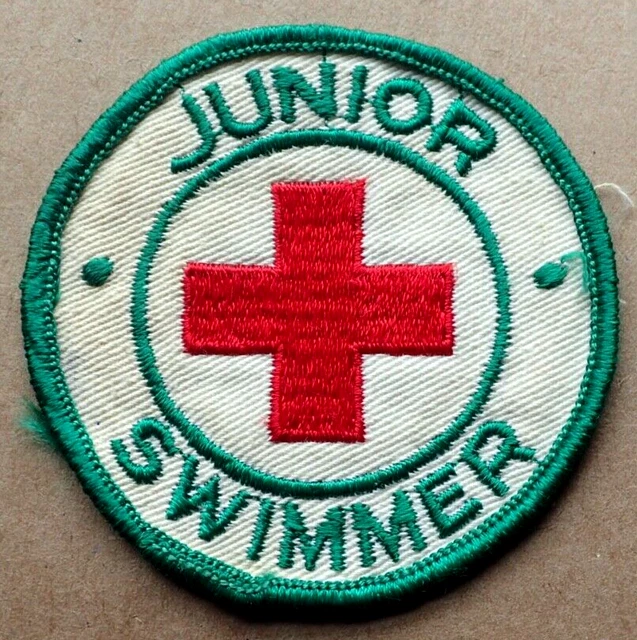 Red J Patch VINTAGE JUNIOR SWIMMER Red Cross Patch $25.93 - PicClick