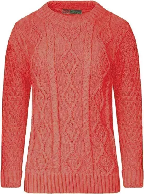 Women's Knitted Sweater Top Ladies Long Sleeve Warm Winter Crew Neck Jumper