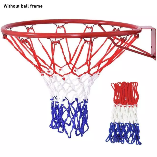 Replacement Basketball Net Nylon All Weather Hoop Goal Standard Rim Outdoo 6Y2E