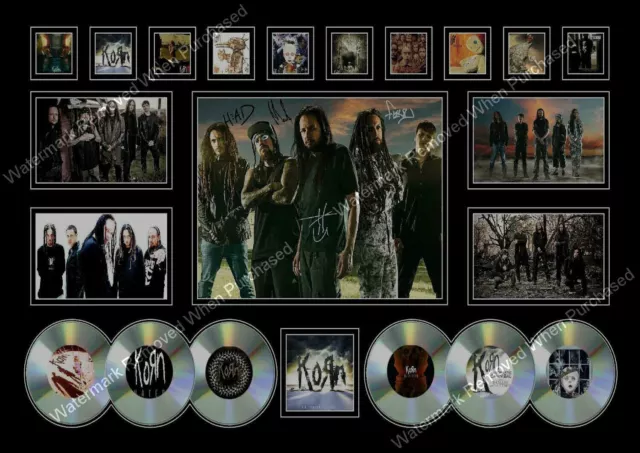 Korn Signed Metel Band A4 Photo Print Music Memorabilia