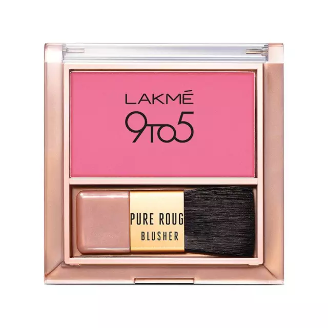 Lakmé 9 To 5 Pure Rouge Blusher, Pretty Pink, 6 g