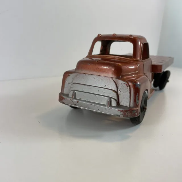 Vintage 1950's-1960's Structo Truck diecast Farm Work Rig metal flat bed 9" 2