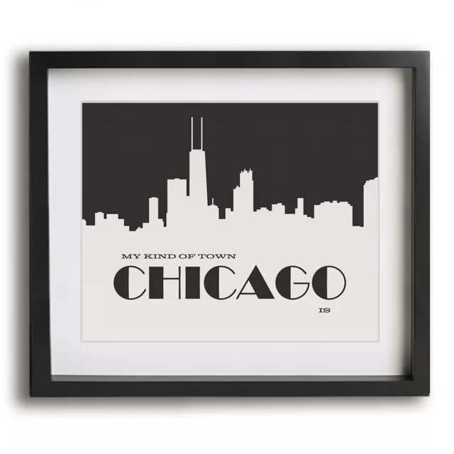 Frank Sinatra | My Kind Of Town - music song lyric Chicago skyline wall art