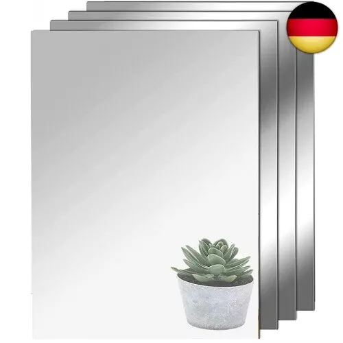 HD Klebespiegel Spiegel 4pcs Kein Glasspiegel Spiegelfliesen A4 Selbstklebend