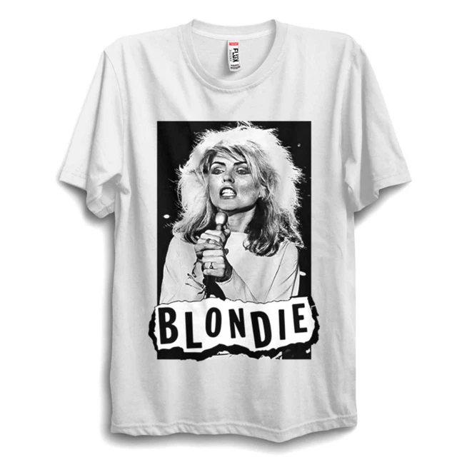 Official Blondie Band T-Shirt - Debbie Harry Punk Logo Women's Skinny Fit Tee In Black