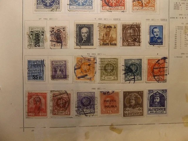 Polen  Sammlung auf Vordruckseiten ab ca 1918 10