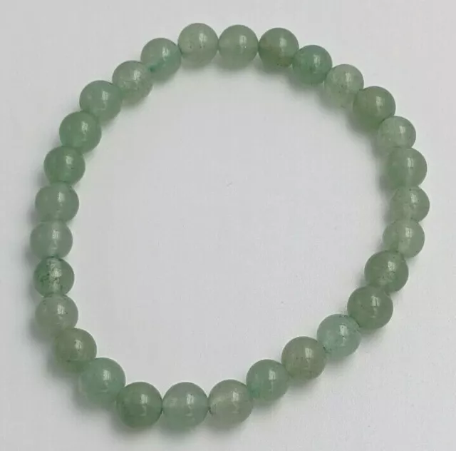 BRACELET PIERRE NATURELLE POLIE AVENTURINE VERTE bijoux chakra perle 6mm