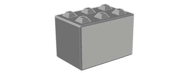 Betonsystemblock Betonblocksteine Legostein Betonblock Betonstein 90x60x60 ohne
