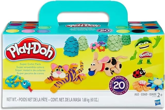 Play-Doh Super Colour Pack inc 20 Tubs of Dough Creative Kids Toys - Ages 2+ NEW