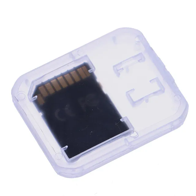 10Pcs Clear Plastic Memory Card Case Micro TF Card Storage Box Protectidn ZW