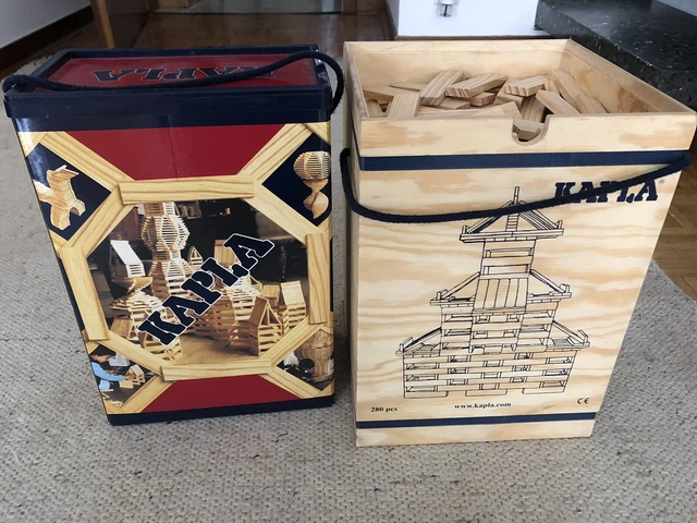 KAPLA Holzbaukasten -zwei Kisten  Einmal 200 Einmal 280 Steine.Versand o.Kisten