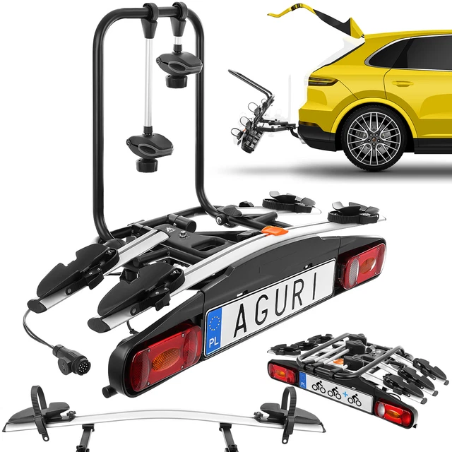 PORTE-VÉLOS SUR ATTELAGE pour vélos Aguri Active Bike SILVER