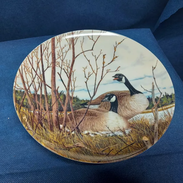 1987 Collector's Plate "Nesting" Wings Upon The Wind Series by Don Pentz