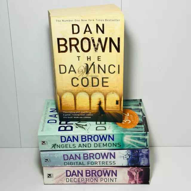 Dan Brown 4 Book Bundle Da Vinci Code Angels & Demons Digital Fortress Deception