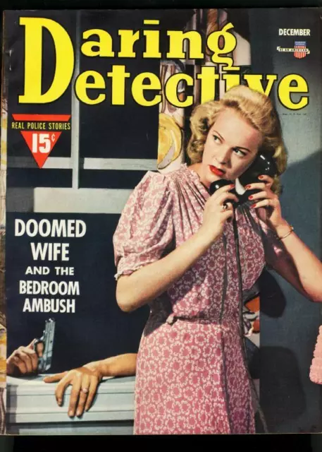 Mag: Daring Detective Dec 1941-Doomed Wife-Bedroom Ambush-Fn Fn