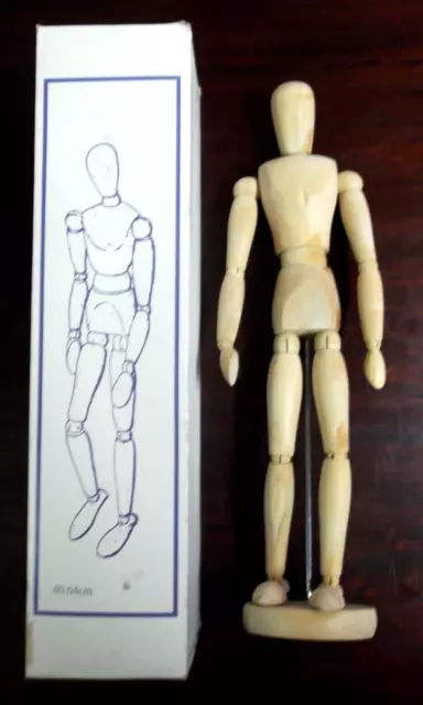 16"  Artists Wooden Manikin Mannequin Moveable Adjustable Limbs Human Body Model