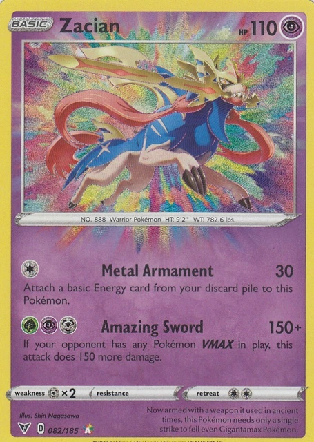 Zacian - 082/185 Sword & Shield - Vivid Voltage - Amazing Rare EN NM Pokemon