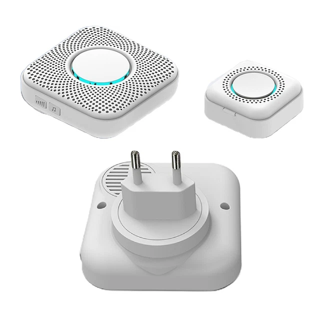 Doorbell Transmitter Plug-type Power Supply Wireless Doorbell 2 PCS/Set