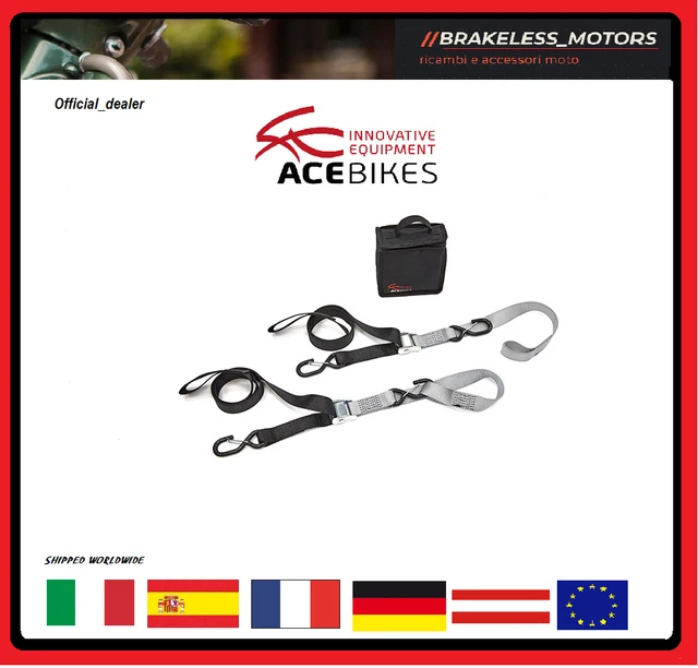 Cam Buckle Strap Duo - Cinghie Per Fissaggio In Poliestere Moto Scooter Carrello
