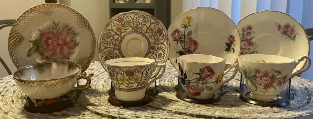 Lote De Cuatro Tazas De Té Y Platillos De Colección (4)
