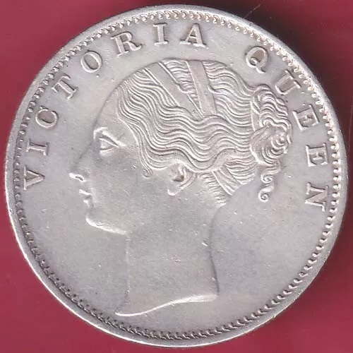 East India Company 1840 Continuous Victoria Queen 1 Rupee Rare Silver Coin #Se60