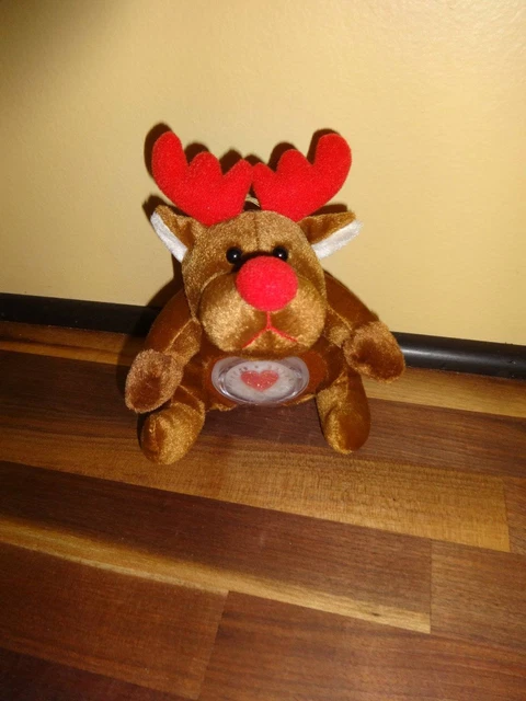 Naturistics Stuffed Plush Reindeer With  Heart Lip Gloss 6"