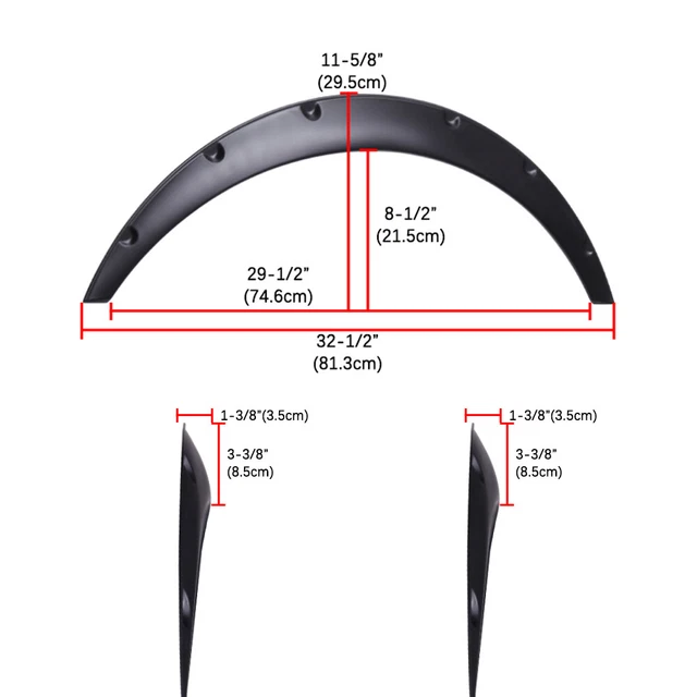 4X FENDER FLARES Wide Body Kit Wheel Arches Flexible For Honda Civic FG