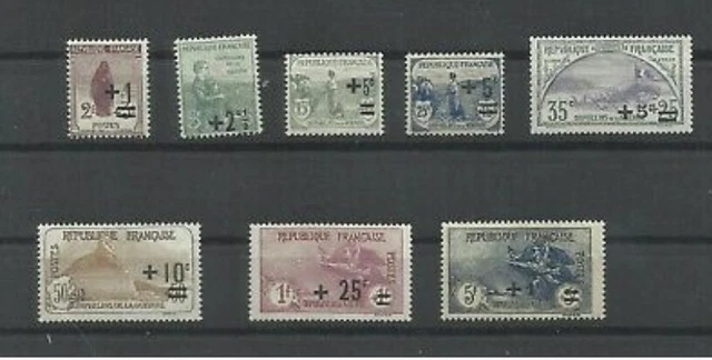 FRANCE STAMPS Yvert 162-169 SC# B12-B19 " WAR ORPHANS" YEAR 1922 MNH CV 500 EURO