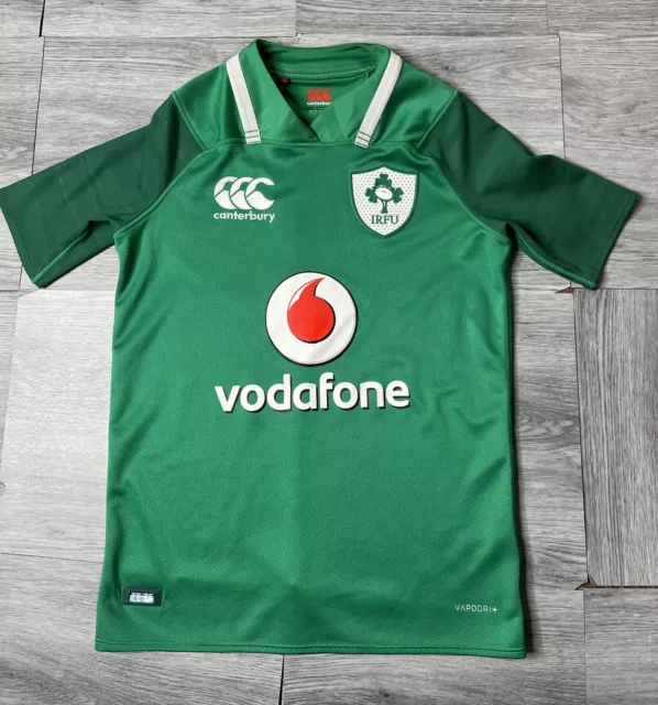 2017/18 Canterbury Ireland Rugby - Home Green Shirt IRFU - Size 14 Years