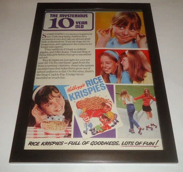 KELLOGGS RICE KRISPIES-1970 framed original advert