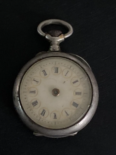 Montre Gousset Ancienne Argent Massif Art Nouveau - Occasion Très Bon état, Remontage Manuel