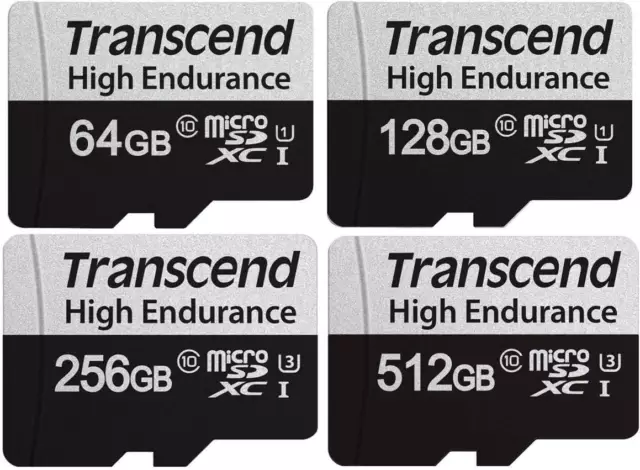 Transcend Micro SD USD350V High Endurance U3 UHS-I Memory Card 64GB - 512GB