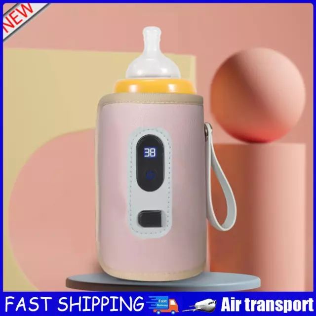 USB Milk Heat Keeper Portable Temperature Display for Infant Babies (pink) AU