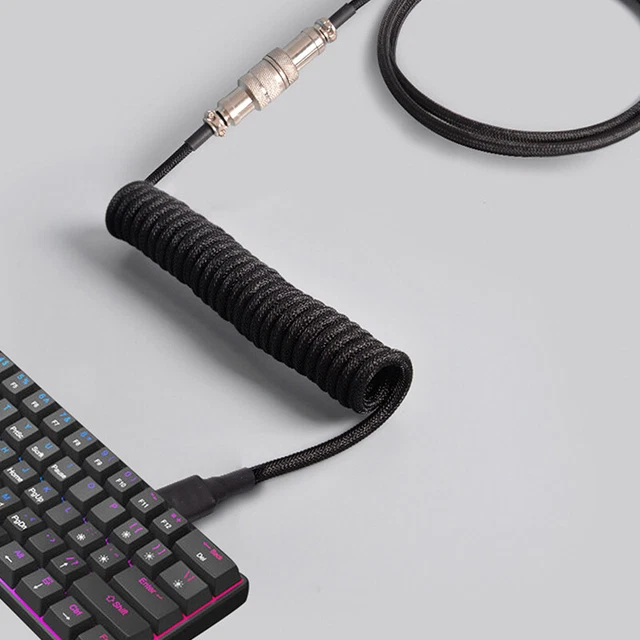 Type-C USB Keyboard TypeC USB Cable Mechanical Keyboard Coiled Aviator Wire 1:bj