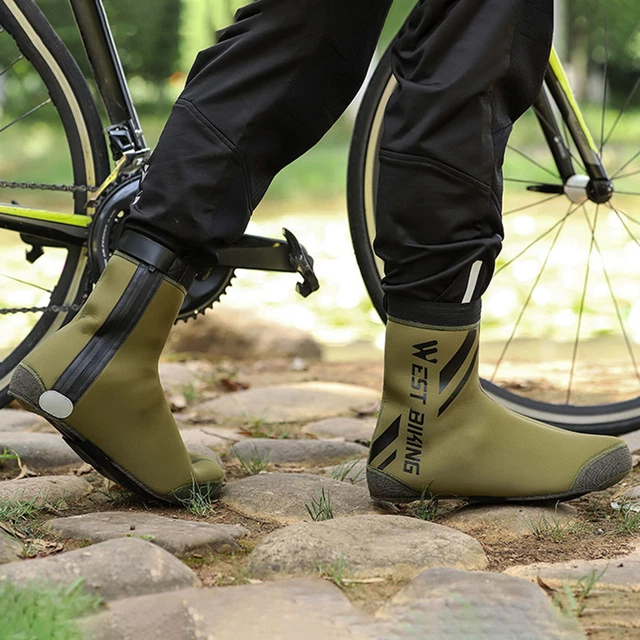 1Pair Riding Shoe Cover Safe Perfect Fitting Army Green Lotus Leaf Shoe Cover