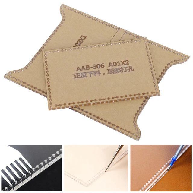 2Pcs Acrylic Template Card Bag DIY Leather Pattern Wallet Mold Craft Tools