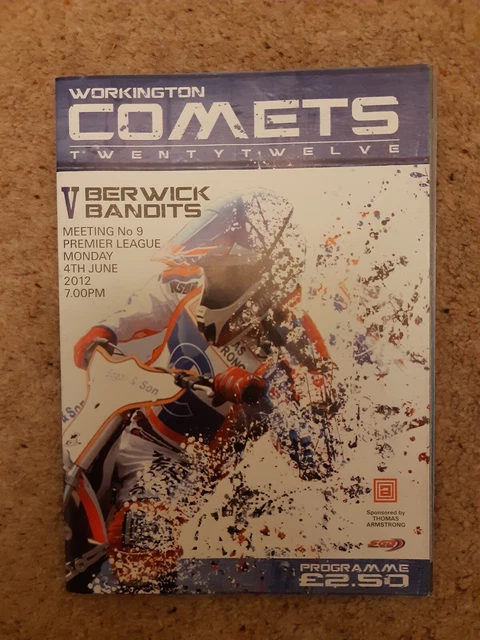 WORKINGTON vs BERWICK SPEEDWAY PROGRAMME 04/06/2012 (VERY GOOD CONDITION)