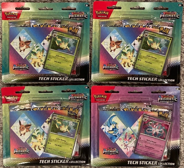 POKEMON PRISMATIC EVOLUTIONS Tech Sticker Collection Set Of 4 New ...