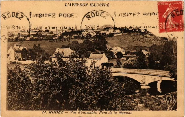 CPA RODEZ - Vue d'Ensemble Pont de la Mouline (366778)