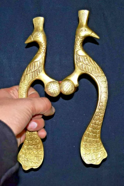 Peacock Shape Door Handle Golden Brass Handmade Victorian Style door handle BM12